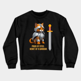 Cat in armor art Crewneck Sweatshirt